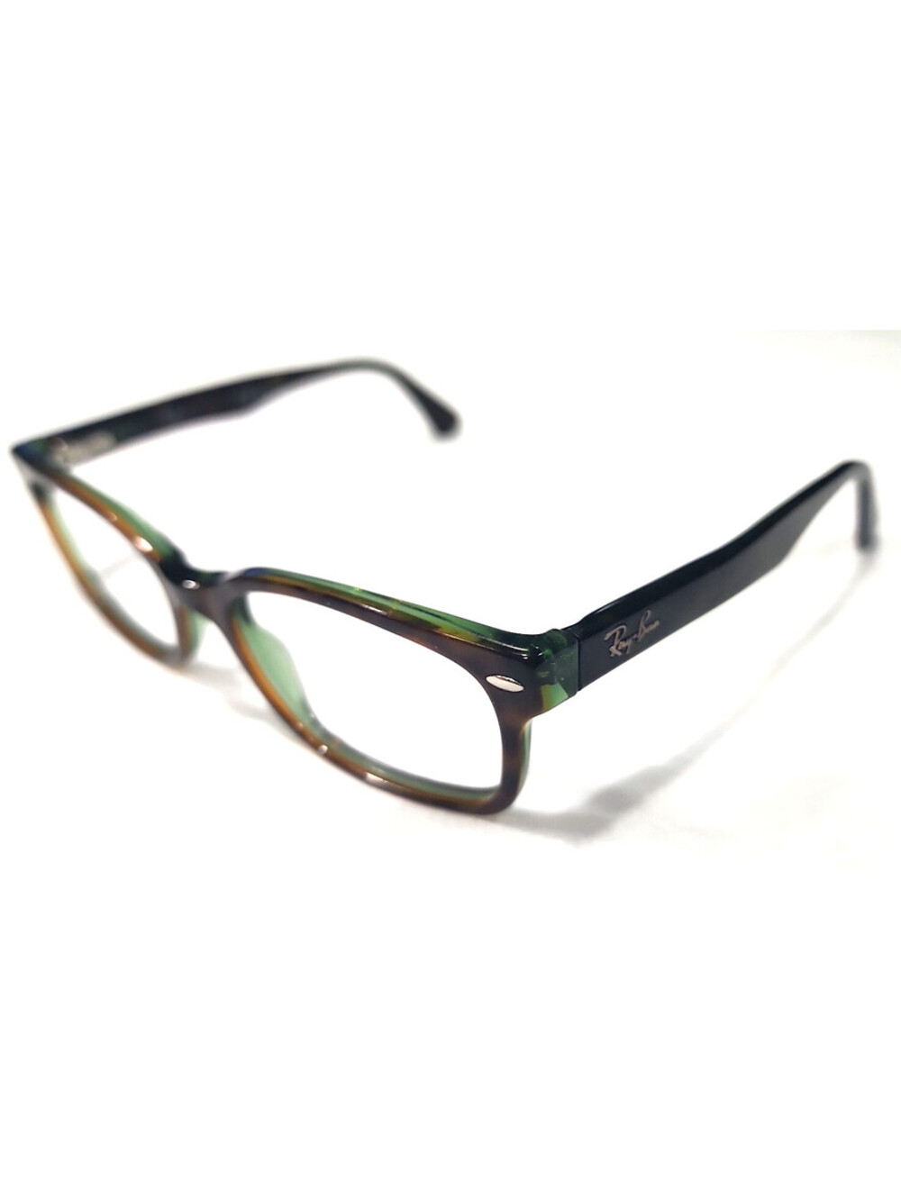 Ray Ban RB5286 2383 Tortoise Green Square Eyeglasses 51-18 135